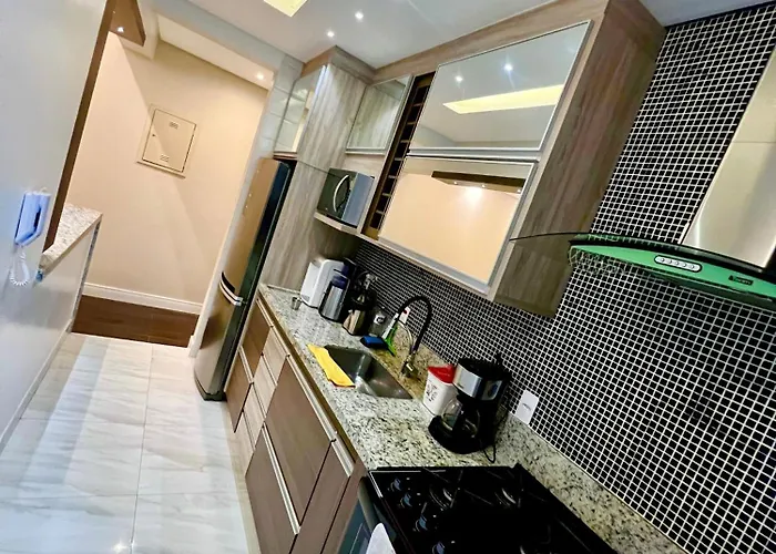 Ap Moderno com vista mar Piscina Ar Condicionado no Guarujá Apartamento